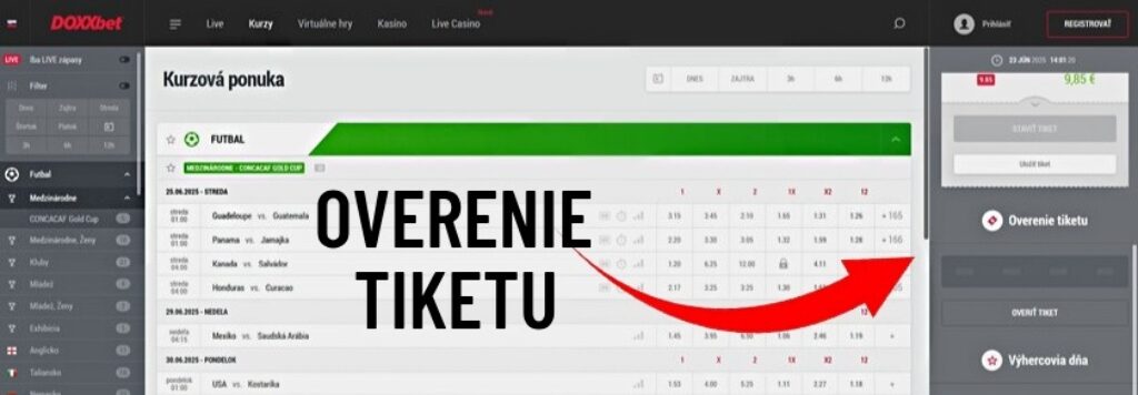 overenie tiketu Doxxbet.sk overenie tiketu doxxbet šípka tu